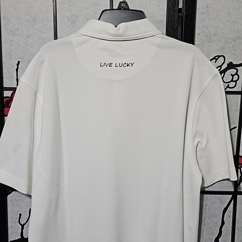 Black Clover White Polo Shirt Size Small NWT - Picture 8 of 8